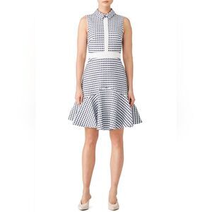 Shoshanna Navy and White Geometric Mini Dress